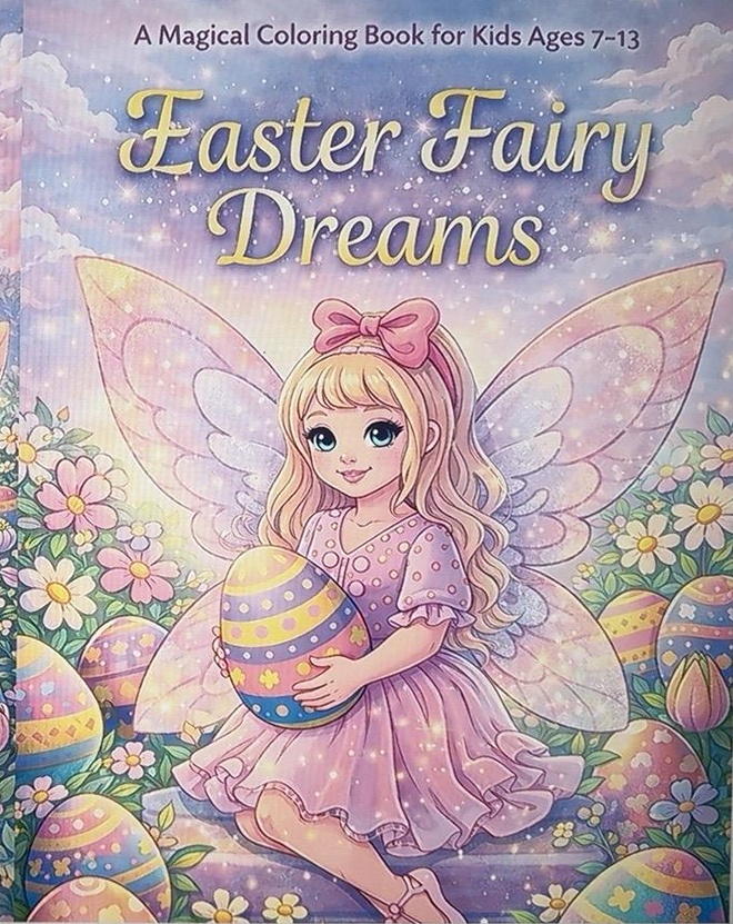 Easter Fairy Dreams: A Magical Coloring Book for Kids Ages 7-13 cover